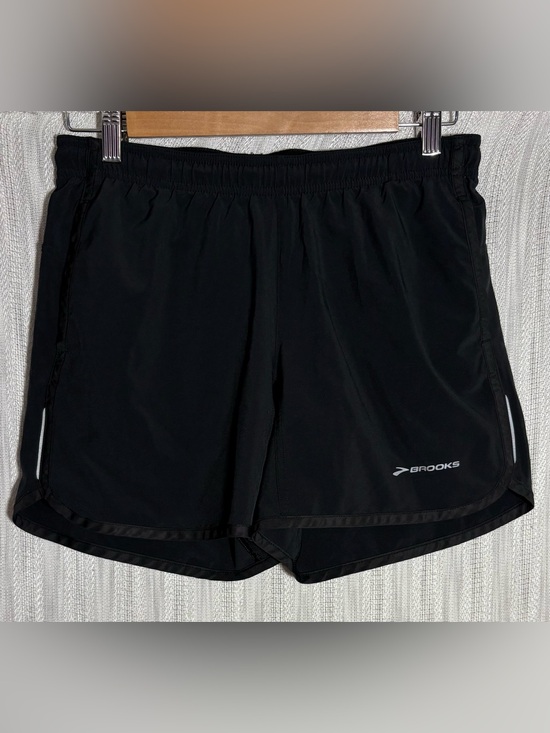 Brooks Pants - Brooks Black Athletic Running Shorts with Logo
